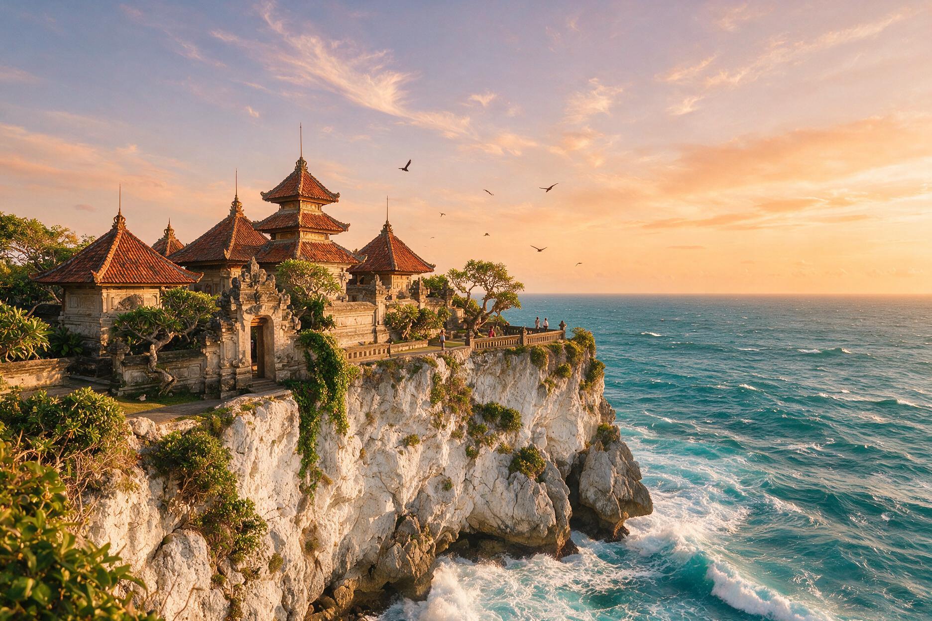 Uluwatu Temple cliffside view, Bali