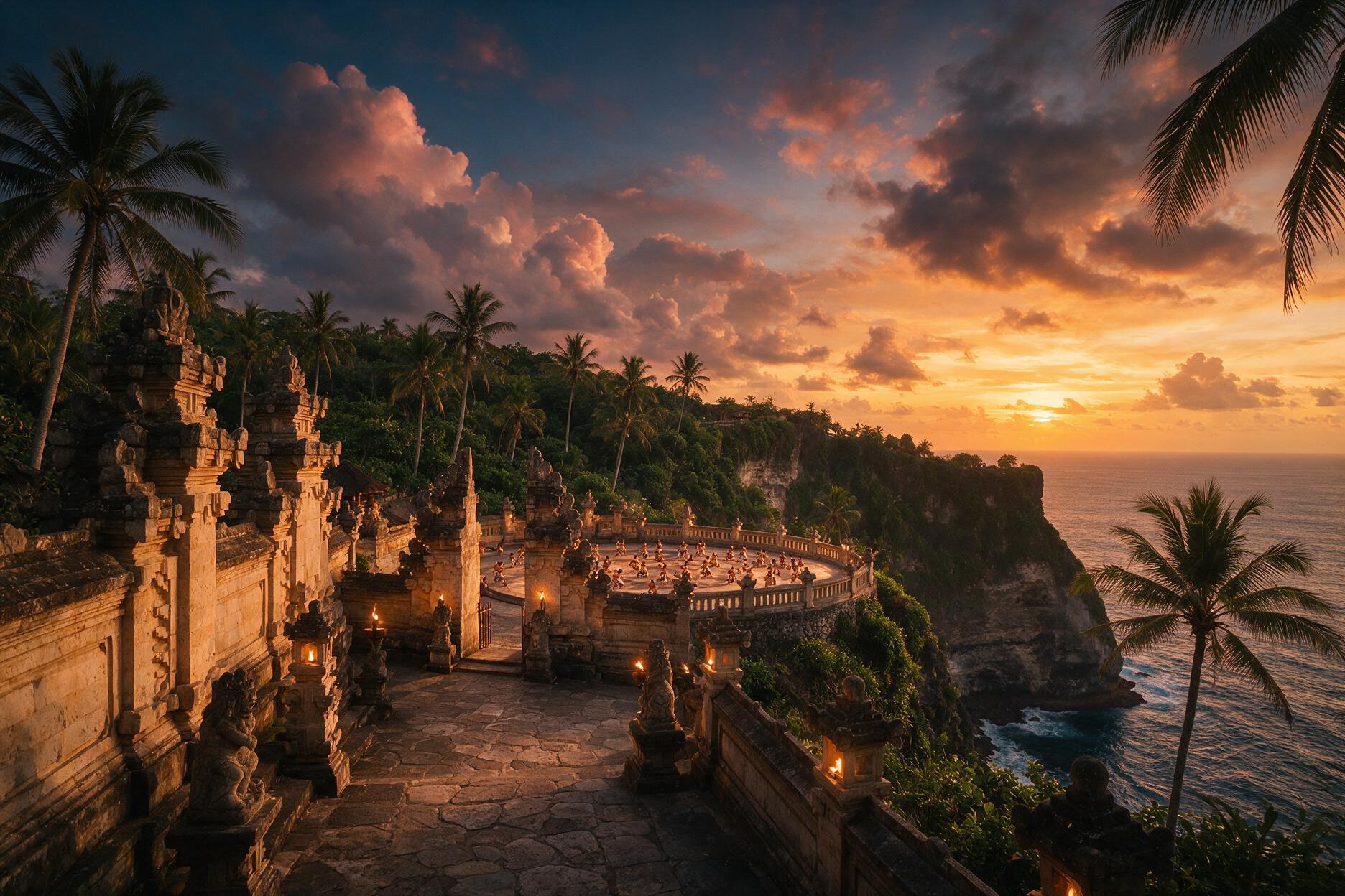 Uluwatu Bali sunset Kecak dance November