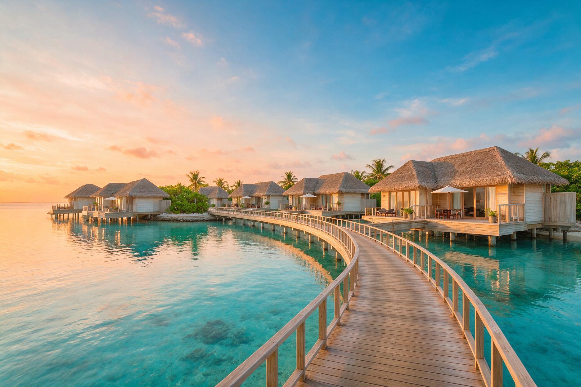 Maldives overwater villa dry season November