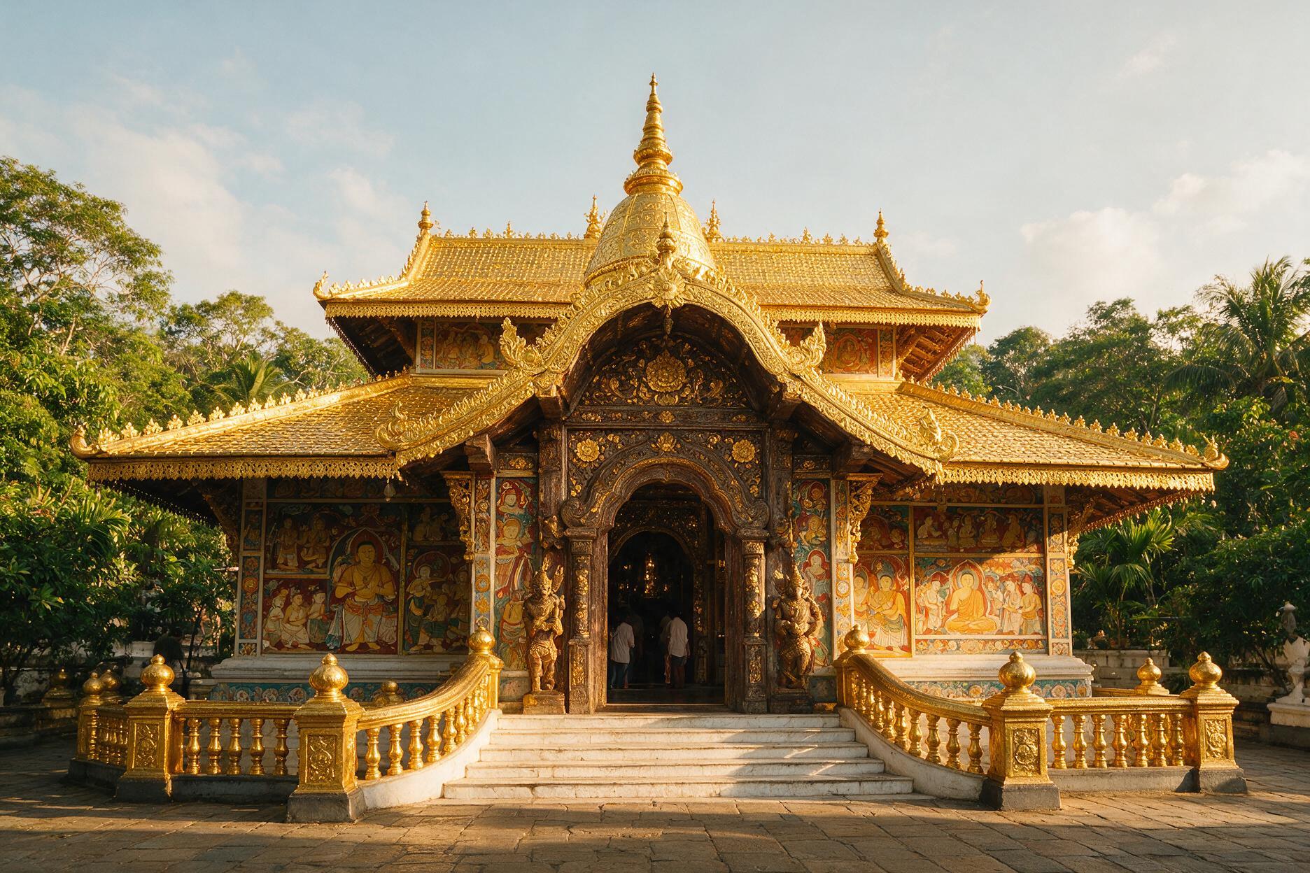 Temple of the Sacred Tooth Relic entrance, Kandy, Sri Lanka