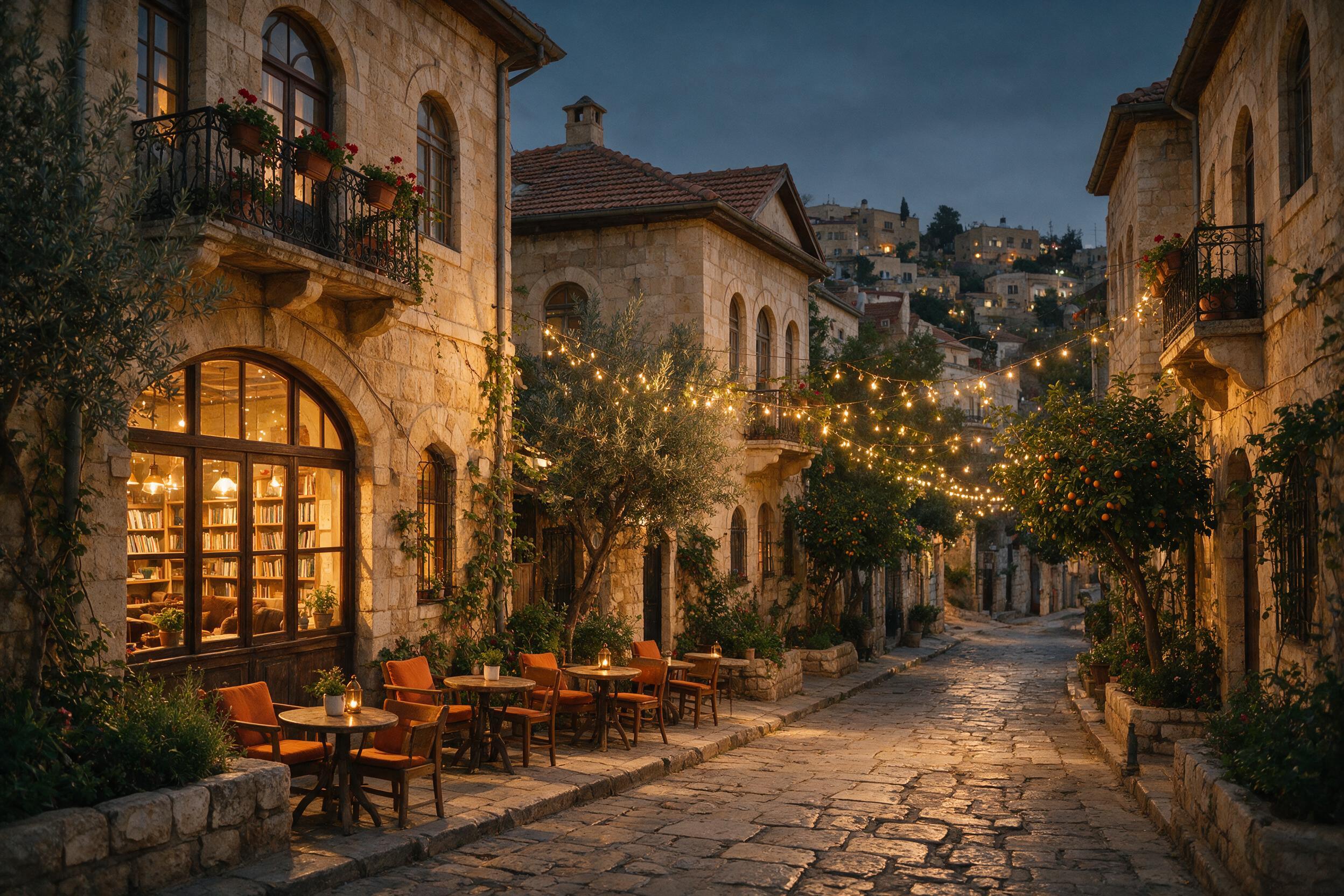 Rainbow Street in Jabal Amman, Amman's arts and café neighbourhood