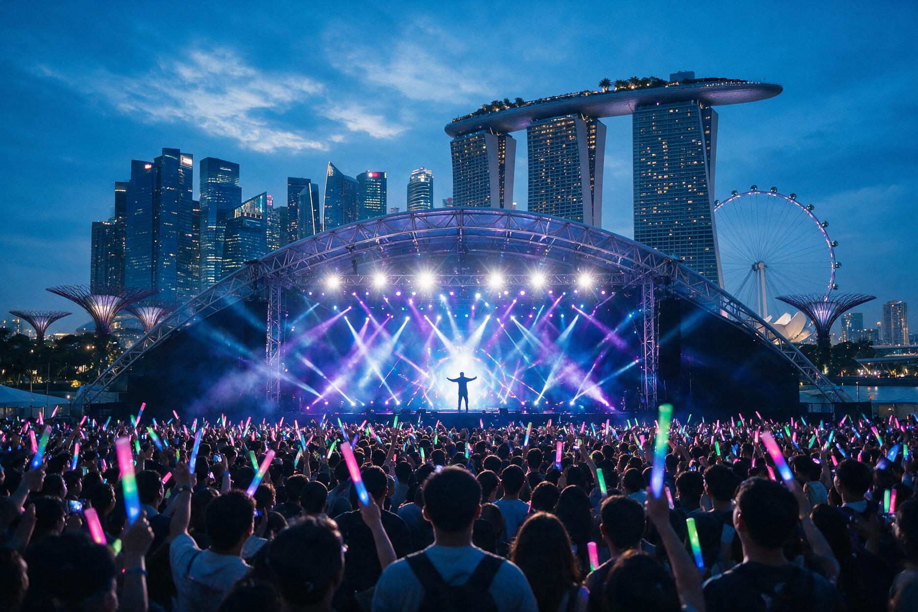 Padang Stage concert crowd at Singapore Grand Prix 2026