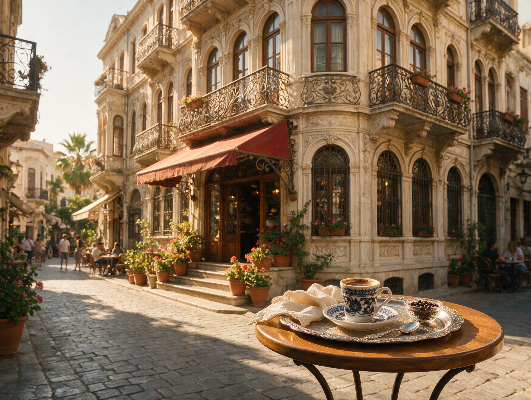Historic Belle Epoque cafe in downtown Alexandria