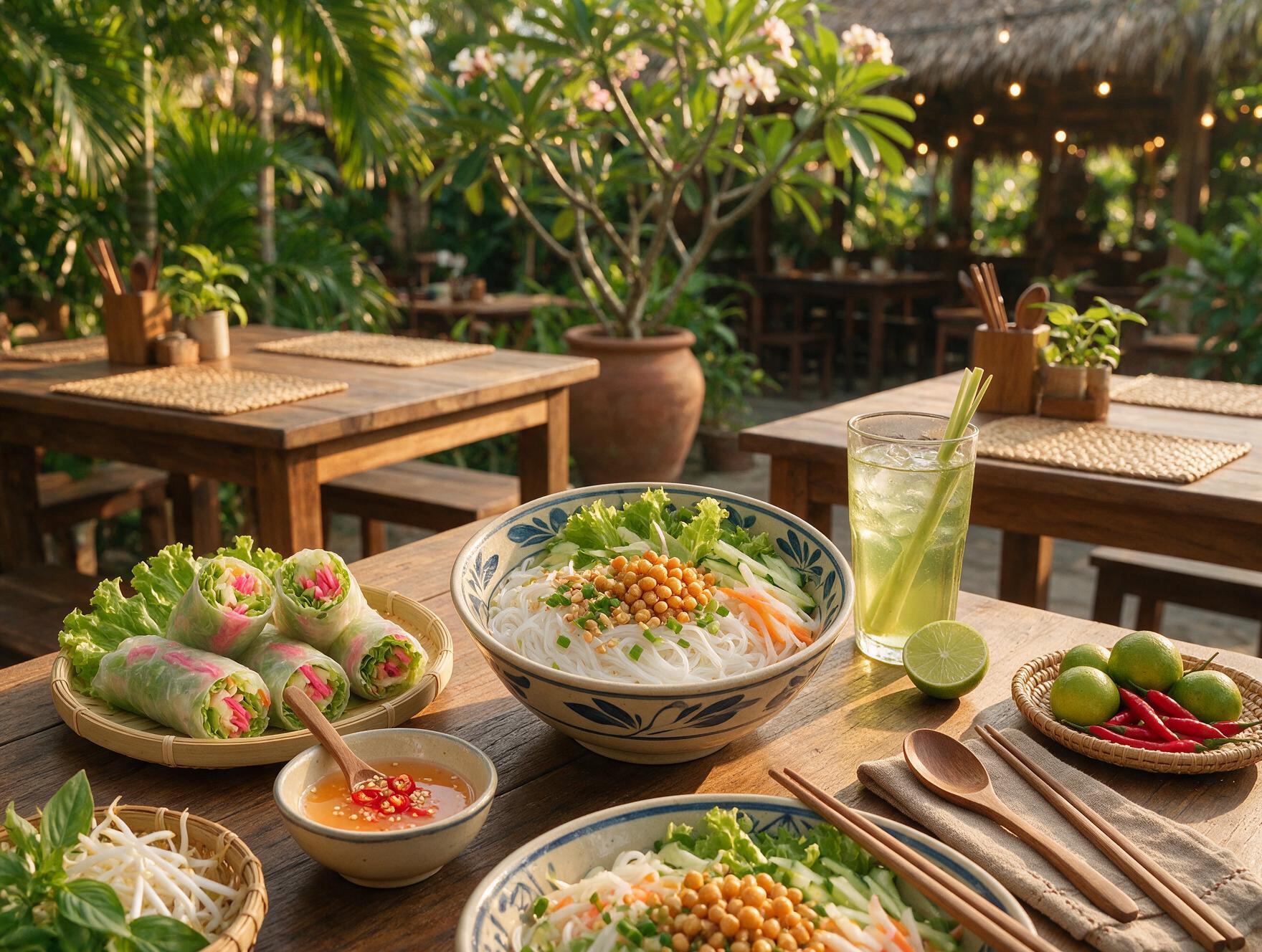 Vegan Vietnamese set menu dish in Cairns Australia