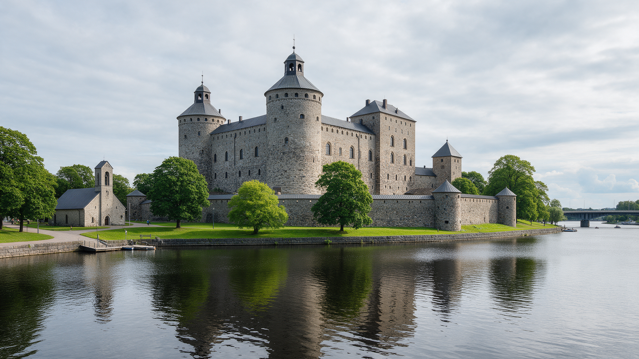 Turku Castle beside the Aura River in Finland
