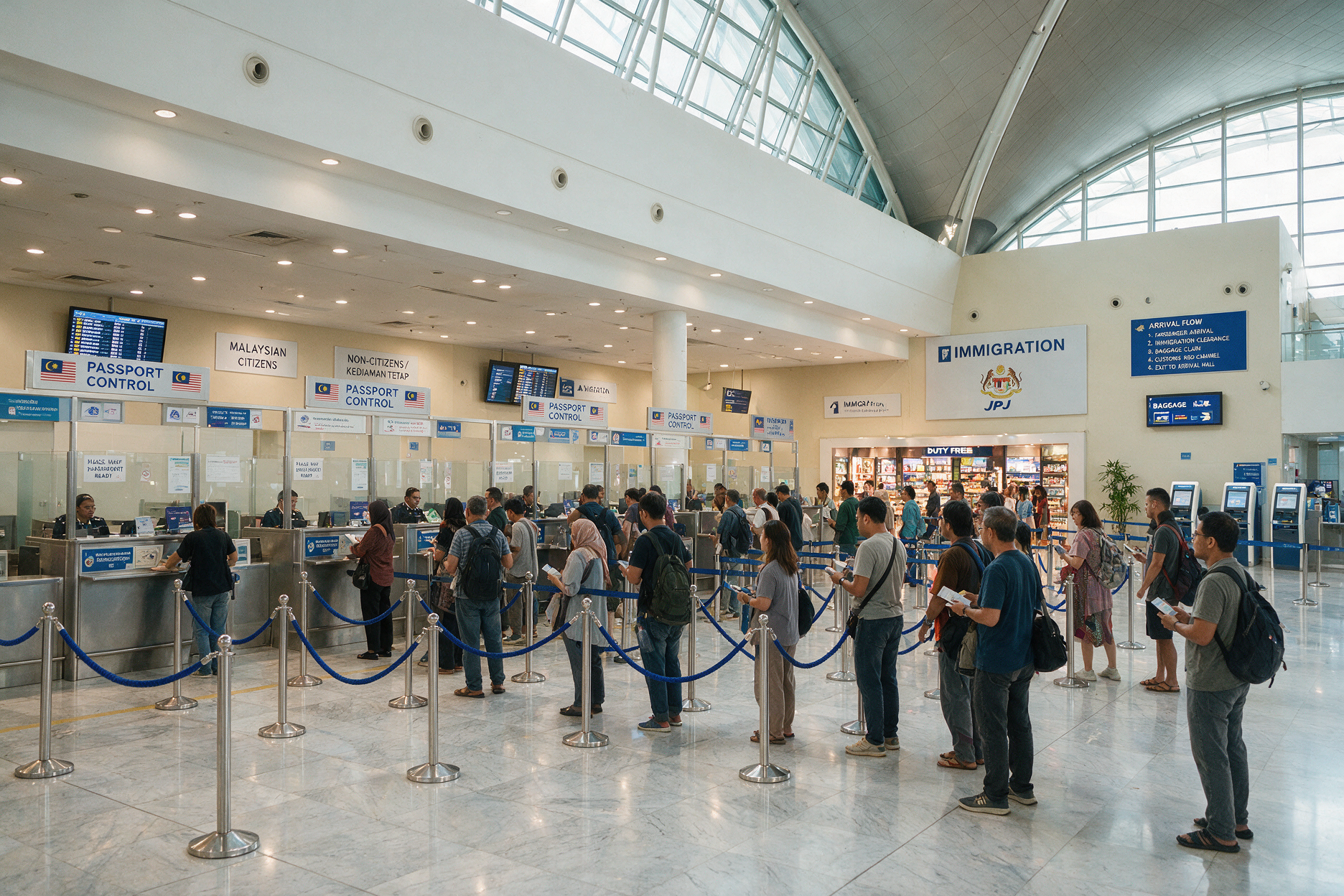 KLIA immigration counter Malaysia